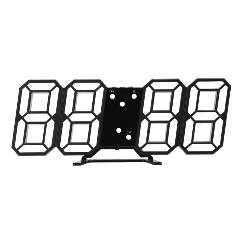 3D LED Clock (Black) | Sanivari