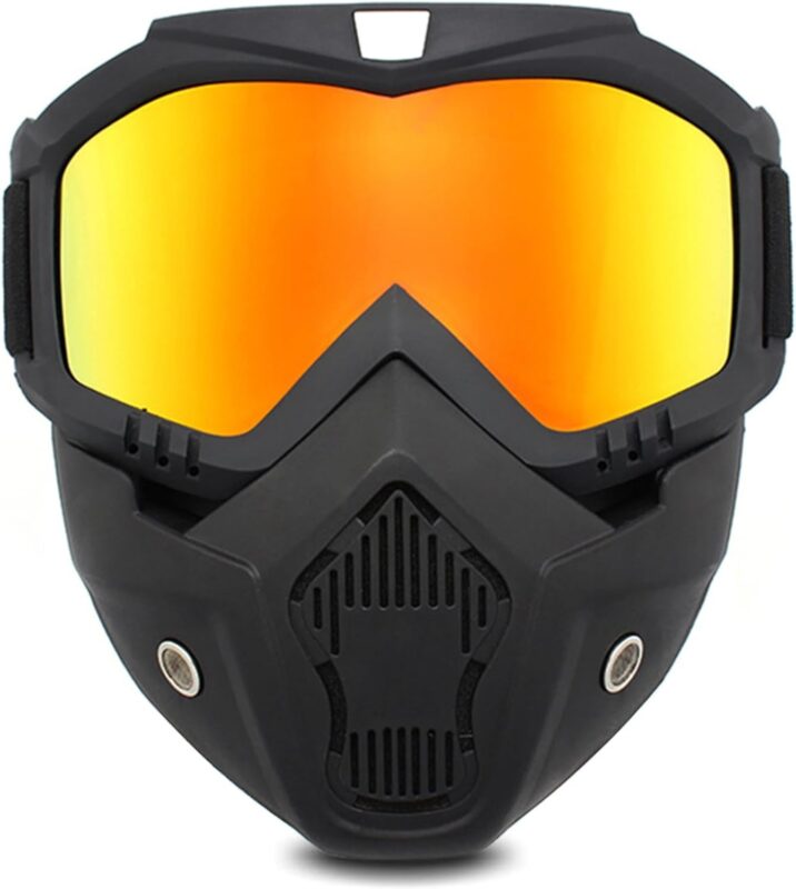 Motorcycle goggles mask with removable face shield
