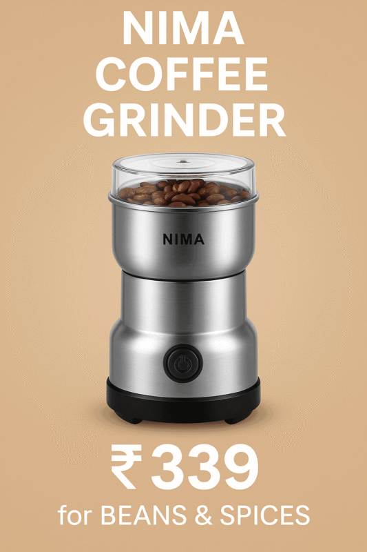 NIMA Electric Coffee Grinder for Beans & Spices | Sanivari