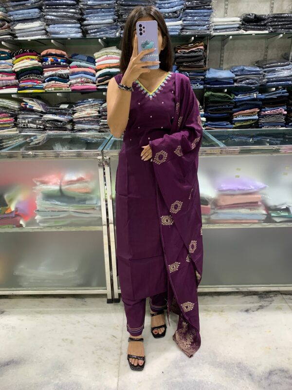 STRAIGHT KURTI WITH PANT & DUPATTA SET | Sanivari