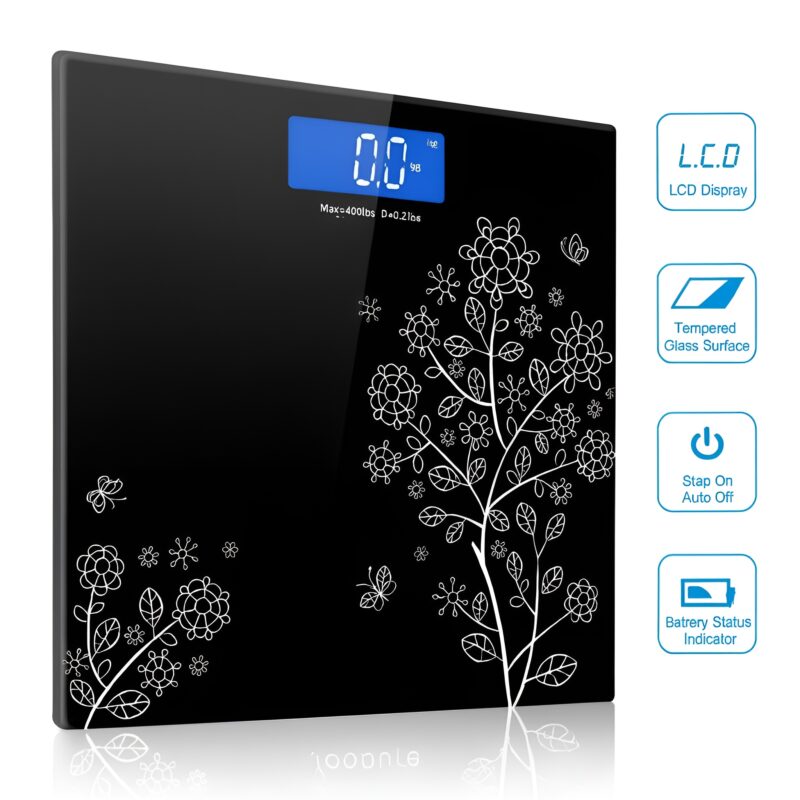 Digital Body Weight Bathroom Scale Flower Design with LCD Display