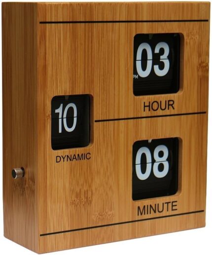 WOODEN BAMBOO RETRO CLOCK