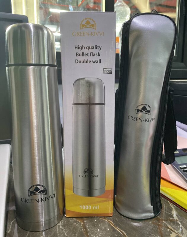 Hot and cold steel bottle with bag (1000ml)