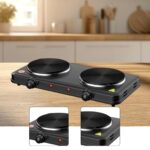 2 Burner Electric Hot Plate Stove – Double Electric Cooking Plate with Adjustable Temperature Control | Sanivari
