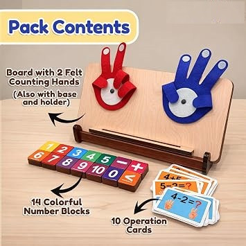 Finger Numbers Counting Toy - usage example