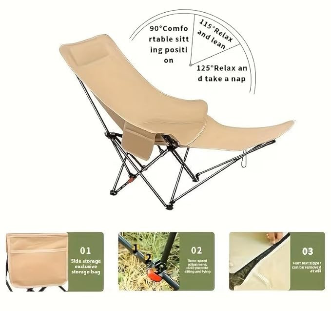 Camping Chair with Footrest - usage example