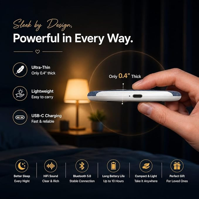 Bluetooth Pillow Speaker - dimensions and specifications