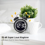 TWIN BELL LED CLOCK - gallery image 7
