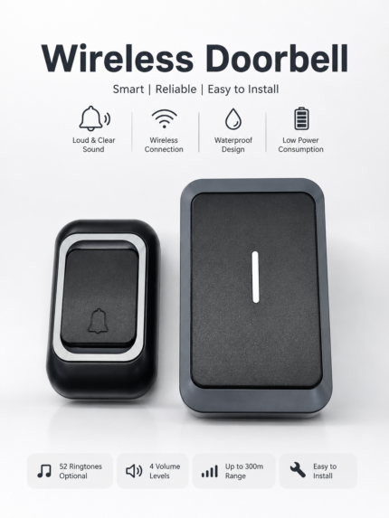 WIRLESS DOOR BELL GREY - features