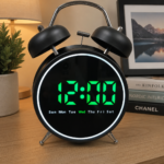 TWIN BELL LED CLOCK - product image